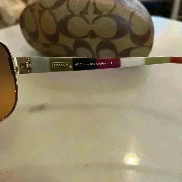 COACH BROWN/GOLD HC 7003 /L012 KRISTINA SUNGLASSES - Picture 5 of 10